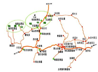 祁门县茶叶旅游地图